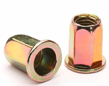 Dado Rivetto In Alluminio M5 Con Testa Svasata Zigrinata 10-24