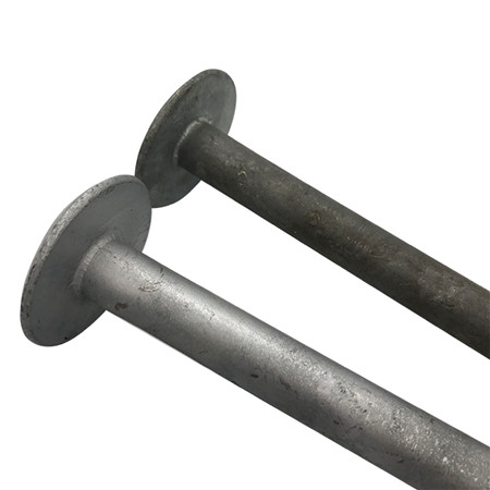 Bulloni per legno a testa tonda lunga in acciaio A307 con dadi esagonali e rondelle piatte